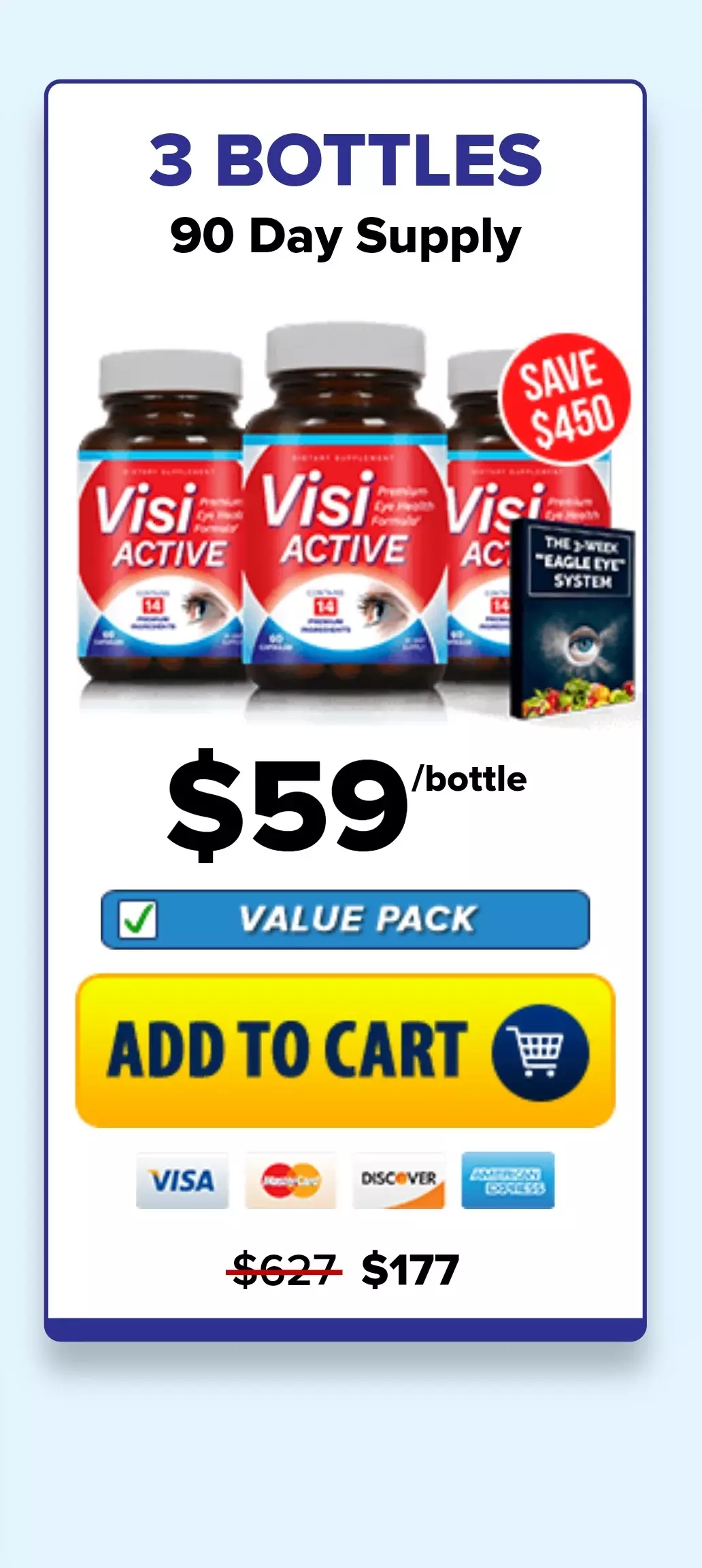 VisiActive 3 bottles pricing